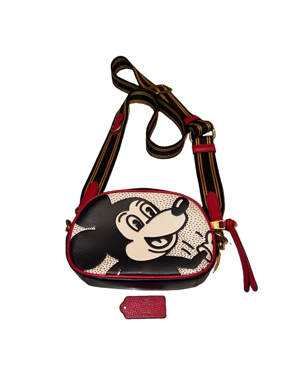Coach Disney Mickey Mouse X Keith Haring Badge Camera Crossbody Bag C1142 W/ Tag